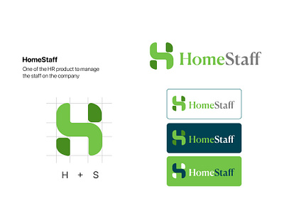 HR Product Logo : Homestaff app branding design hr logo