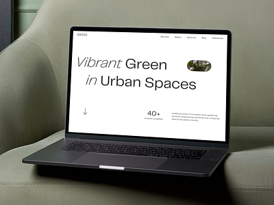 Oasis Garden: Green Urban Landscape Solutions animation garden motion graphics oasis ui urban garden website