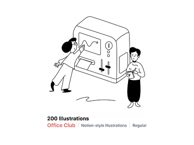 Office Club - Overflow Design figma free freebie illustration notion notion template sketch svg vector