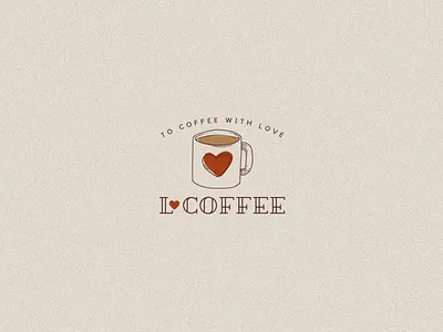 Logotype for Coffeeshop Love Coffee branding cute logo design logo illustration logo logotype
