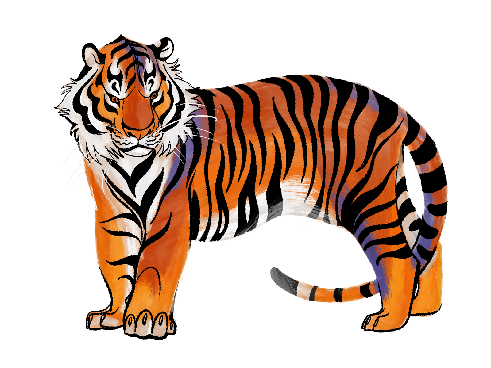 Tiger calendar 2022 by Evgeniya Rodina on Dribbble