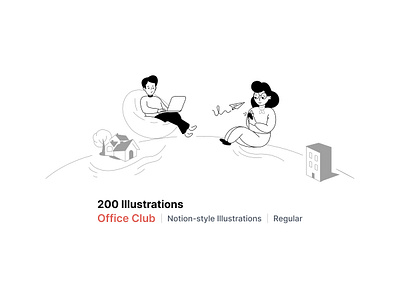 Office Club - Overflow Design figma free freebie illustration notion notion template sketch svg vector
