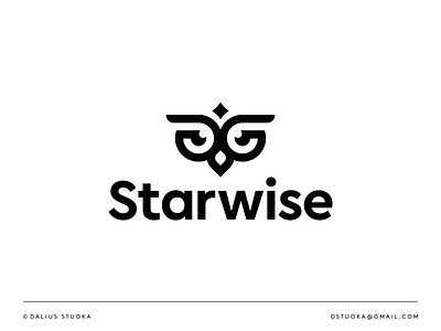 Starwise Logo Design - Owl, AI, Logo, Star , Night, Sky ai animal bird brand design designer ecommerce finance financial icon logo logo design logo designer logo mark logodesign modern owl software symbol tech