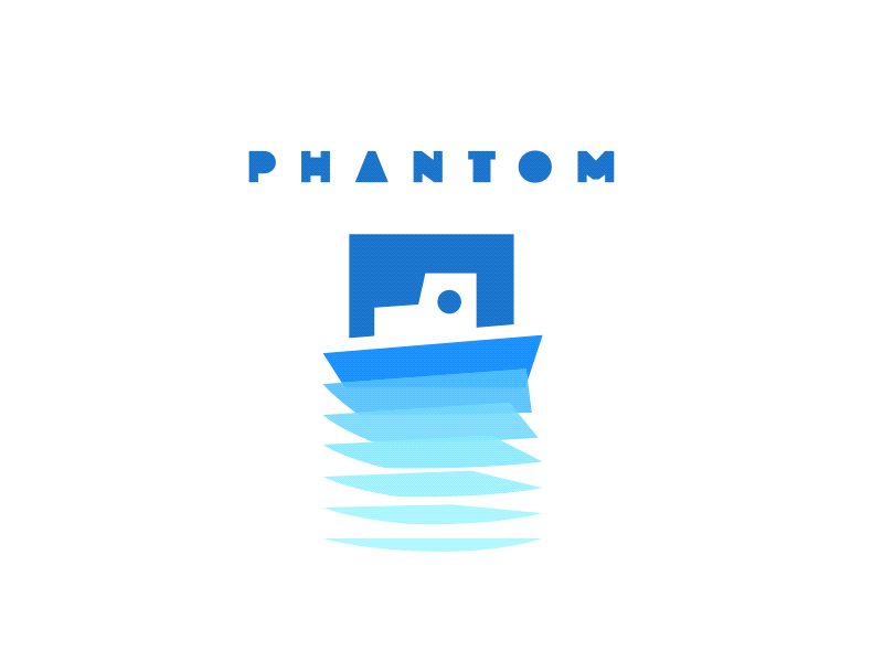 Phantom Logo animation boat brand branding for sale logo mark nagual design phantom ship