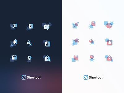 Shortcut Iconography brand branding icon icon set icon style iconography illustration illustration style overlay shortcut