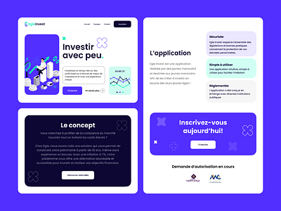 Investment app landing page design design landing page ui ux website