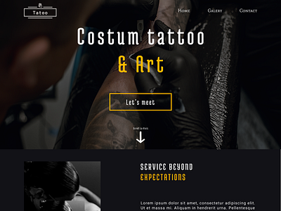 Tatoo Website design figma tatoo ui ux web webdesign