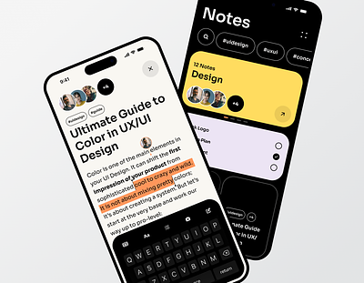 Notes App app design mobile ui uxui
