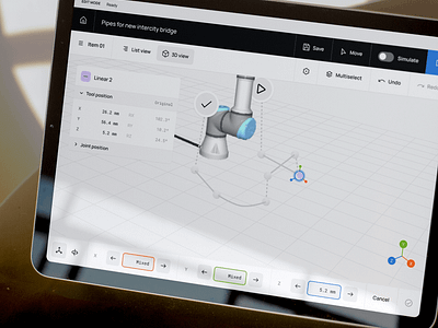 No-code app for mapping robotics movement 3d app branding design no code software ui design ux design visual design visual identity