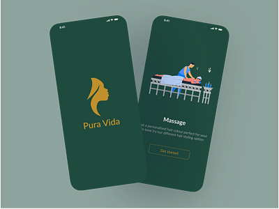 Pura Vida - New Spa App app branding design illustration logo typography ui vector