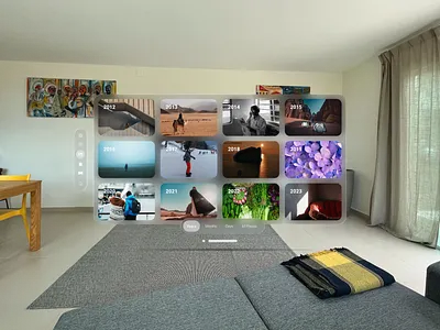 Vision Pro interactive UI 2023 trend 3d 3d design animation apple apple event ar blur color design gallery interactive trend ui user interface ux vision pro