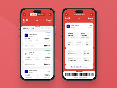 Flight Tickets Booking Mobile App brand identity branding clean ui flight booking app flight tickets good ui illustration mobile app mobile app design mobile screens red color red color ui typography ui ui design ui screens user experience ux vector