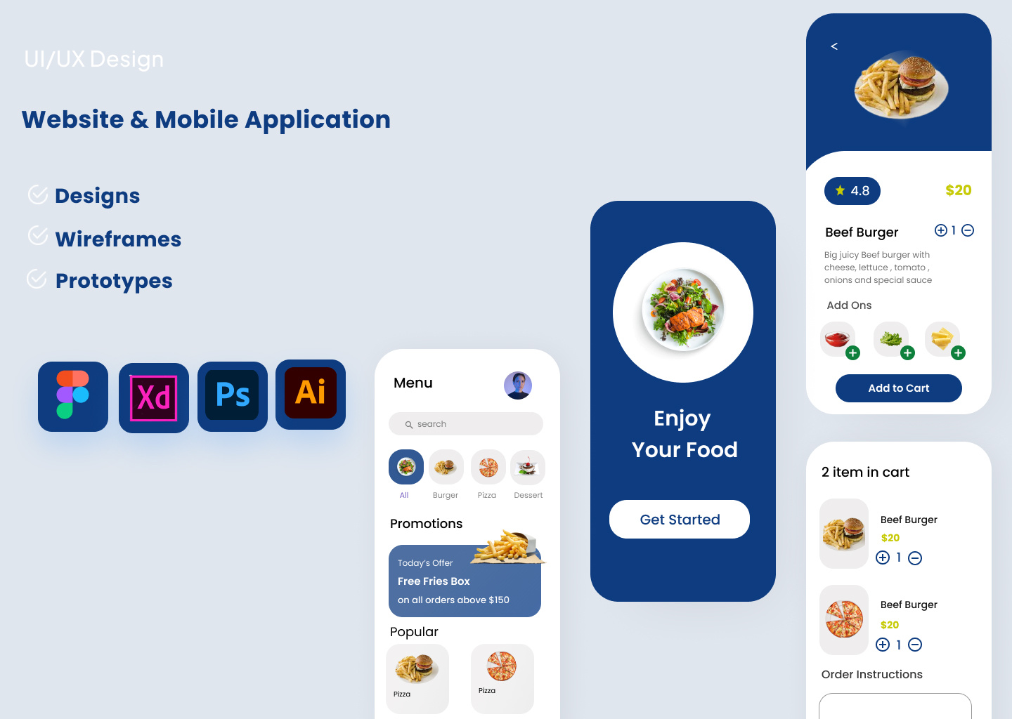 Foody application UI/UX by My planet technology servicecompany on Dribbble