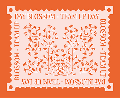 Pattern - Team up day blossom branding design graphic design illustration typography