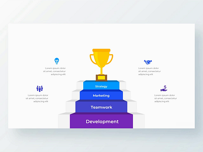 Animated PowerPoint Infographic animated cup goal gold illustration infographic powerpoint ppt template stairs target win
