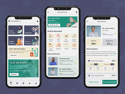 Healthcare Service - Mobile app app app design appointment design doctor doctor app doctor consulting graphic design healthcare healthcare app medical medical app medicine mobile mobile app ui ui design uidesign uiux ux