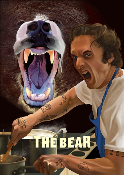 The Bear digital art digital painting illustration portrait procreate