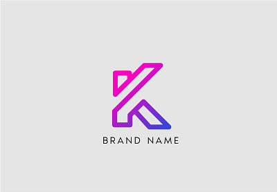 K letter Logo design branding graphic design k letter logo