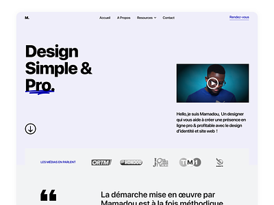 Aperçu du site web de Mamadou Koné | Kost Digital kost digital landing page marque personnelle tunnel de vente ui design web design