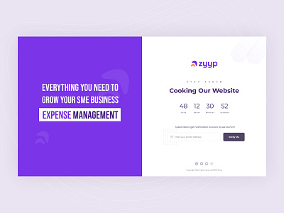 Zyyp - Finance SaaS Website Coming Soon Page alert coming coming soon coming soon page dribbble best shot notification product design soon subscription trendy design ui design uiux design ux ui website