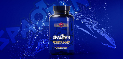 Spartan men's vitamin complex branding design graphic design identity illustration label design logo pack package design packaging