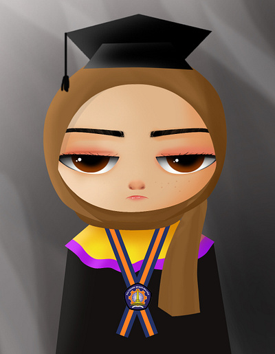 My avatar in graduation day avatar college done well graduation graphic design illustration me vector