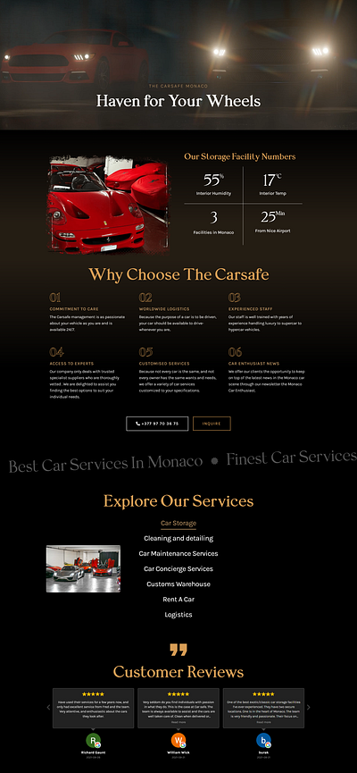 Car Storage Wordpress Website Homepage design elementor graphic design template theme ui web web development website wordpress