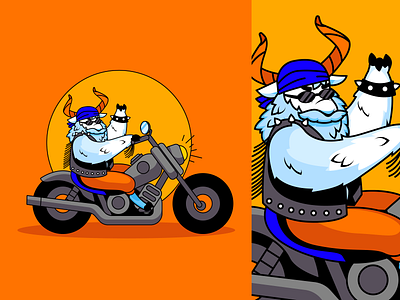 PackYak Mascot Design: Biker animals biker branding character character art character design delivery design design studio digital art digital illustration graphic design harley identity design illustration illustrator mascot motorbike shipping yak