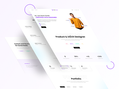 Portfolio Landing Page UI Design! branding design graphic design illustration landing page landing page ui logo ui ui ux ui ux design user interface ux design