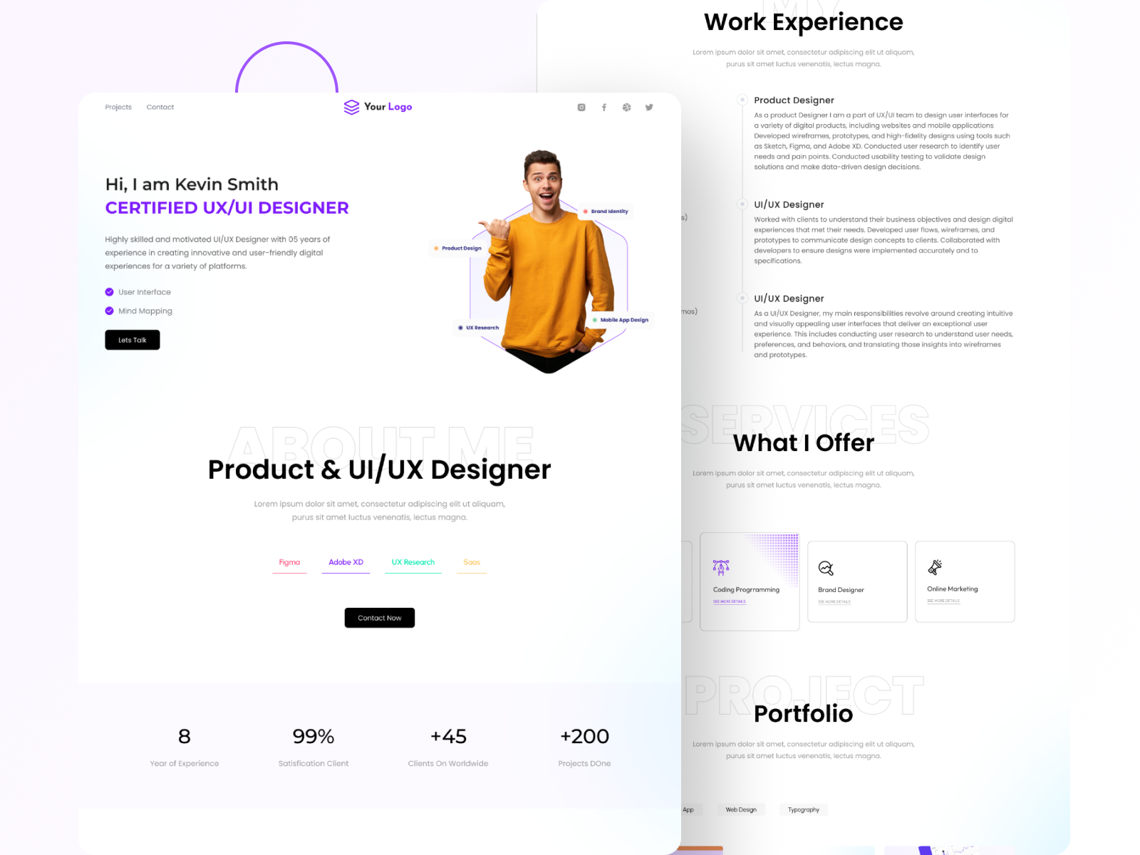 Portfolio Landing Page UI Design! by Ahmed Hive on Dribbble