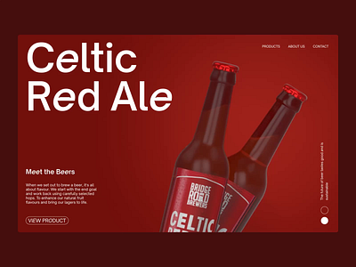 Celtic Red Ale 3d ale animation beer bottle branding case study design graphic design illustration logo motion graphics red ui ux vector webdesign