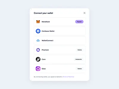 Connect Crypto Wallet - Webpixels bootstrap components crypto finance modal popup template uidesign uiux user interface wallet website