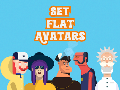 Set Flat Avatars | Illustration branding design graphic design identity illustration logo