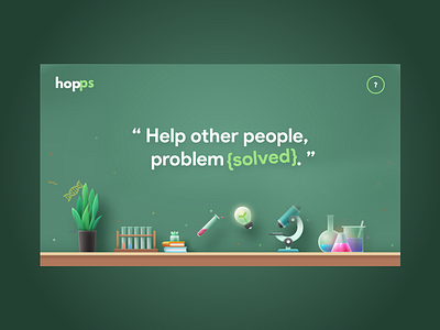 🎓 Hopps - Help Other People, Problem Solved. blackboard chalkboard class classes college hero hopps learn learning master mockup school study teach university