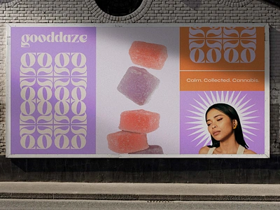 Gooddaze Gummies Art Direction branding cannabis cbd dallas design dfw dispendary dispensary freelance graphic design gummies hemp icon logo mark poster purple