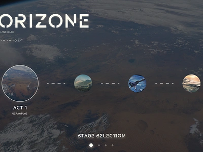 Horizone- A space game game ui ux