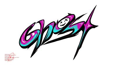 GHOST GRAFITTI TYPE LETTER art branding cartoon design ghost grafitti graphic illustration letter logo street text vector