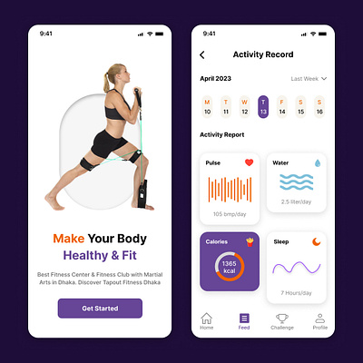 Health And Fitness App Design-UIdesignz app branding dashboard design graphic design illustration logo mobile app design ui ux