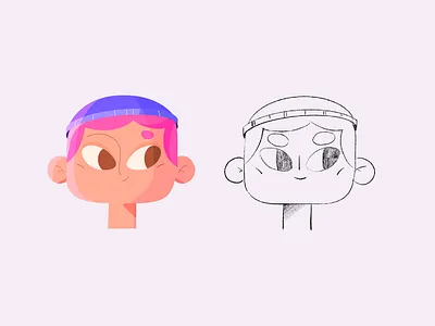 CHAR CONCEPT art illustration design artists character creative design graphic illustration pink ui