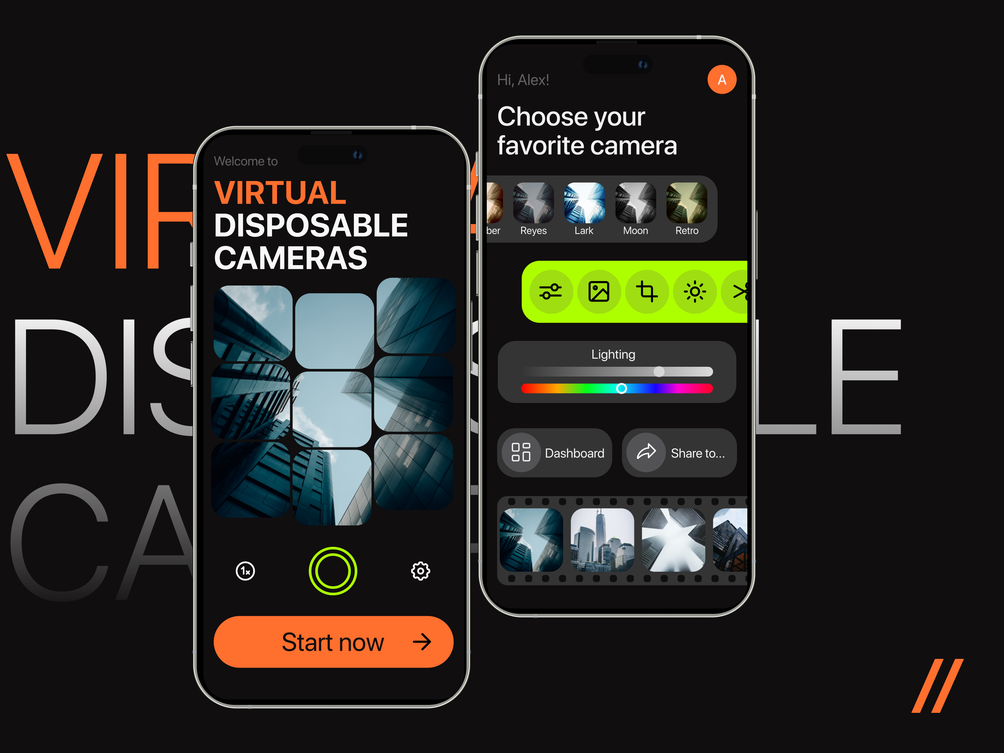 Virtual Disposable Camera App (iOS, Android) by Vladislava Urazova on