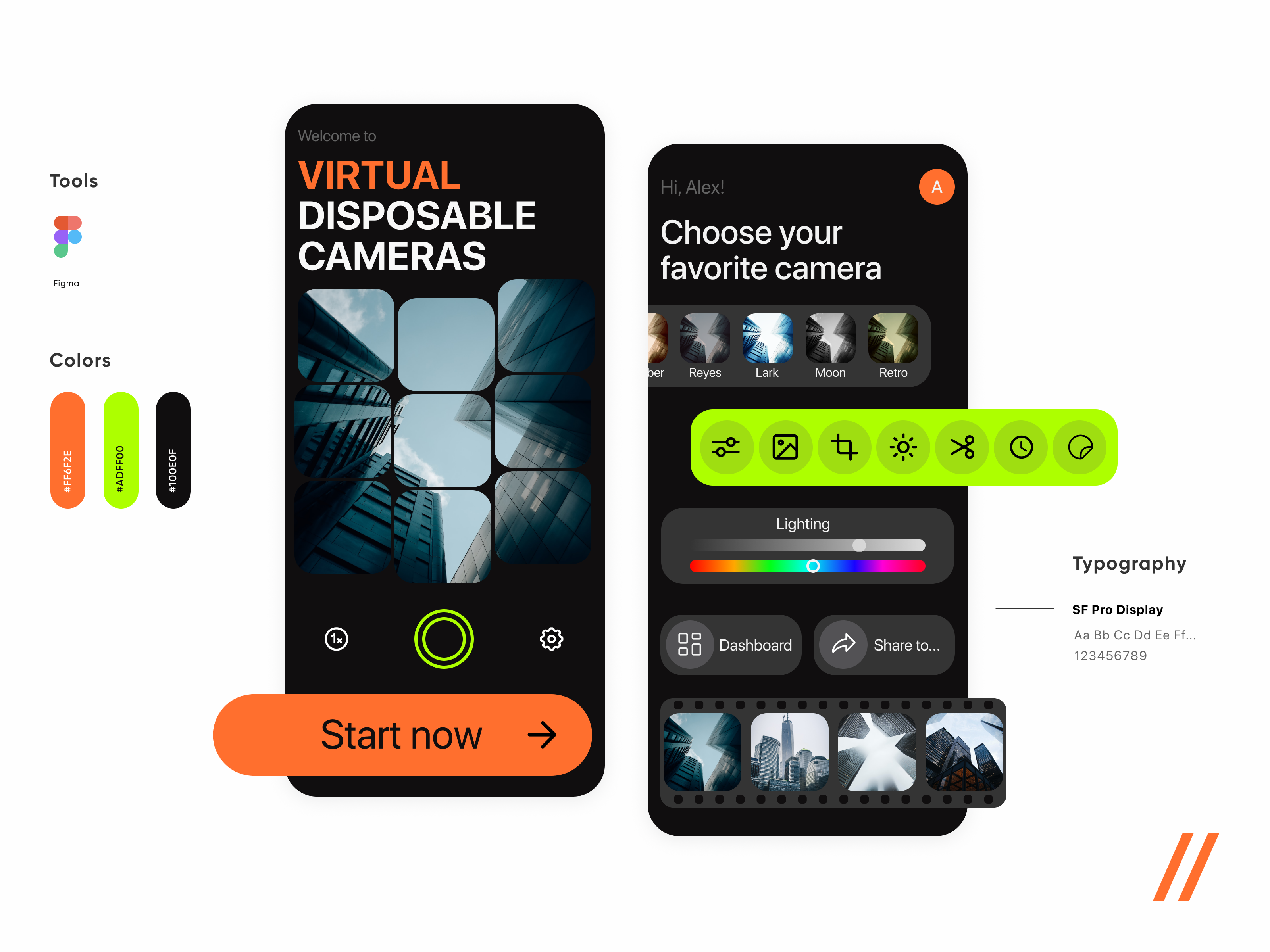 Virtual Disposable Camera App (iOS, Android) by Vladislava Urazova on
