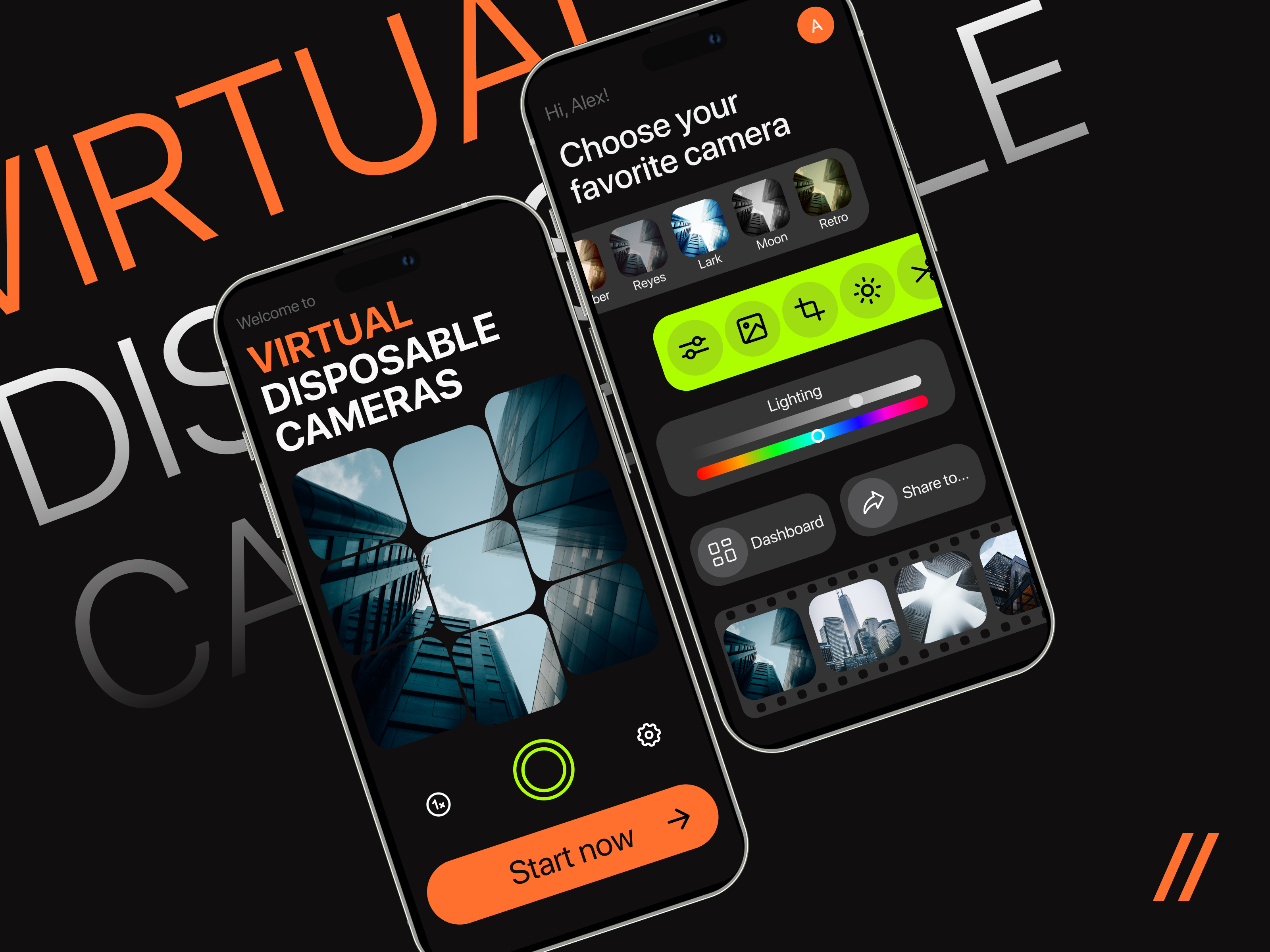Virtual Disposable Camera App (iOS, Android) by Vladislava Urazova on