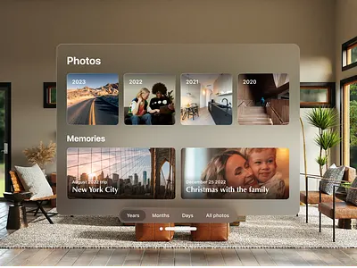 Apple VisionOS — Photos app apple apple vision pro ar augmented reality photos photos app space space design spatial spatial design ui ux vision vision os vision pro visionos