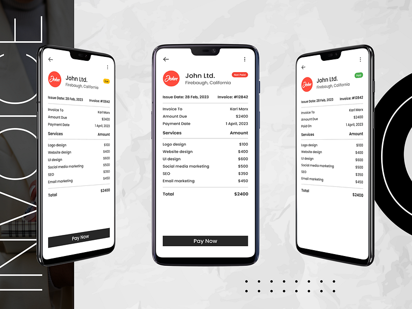 Invoice UI designs, themes, templates and downloadable graphic elements ...