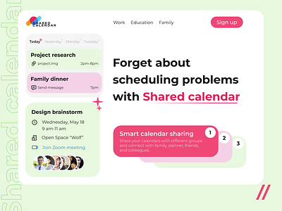 Shared Calendar (Desktop) app branding design graphic design illustration logo typography ui ux vector