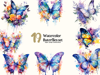 Watercolor Buterflies buterflies png png files watercolor