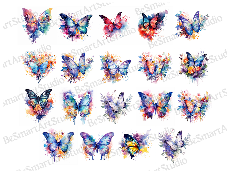 Watercolor Buterflies by Basyle Dragh on Dribbble