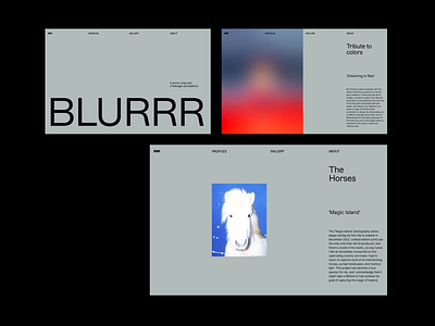 BLURRR — Photography Magazine animation blur bold branding daily design grid header illustration layout logo magazine modern photography typography ui website