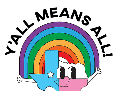 Happy PRIDE, Texas! flat graphic design ill illustration lgbtq pride texas vector