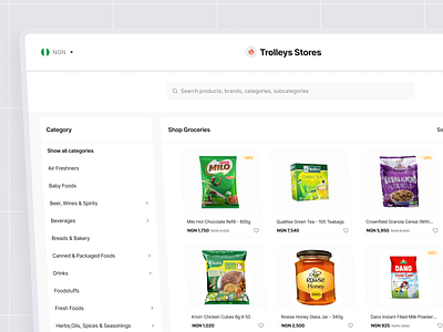 Online grocery store design ecommerce ecommercestore ecommercewebsite grocery grocerystore onlinegrocery onlinestore store ui uidesign uiux ux webdesign